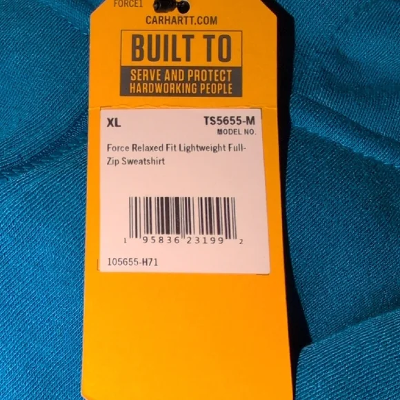 Carhartt Force Relaxed Fit Lightweight Full Zip Sweatshirt Size XL MSRP $64.99 - Picture 6 of 8